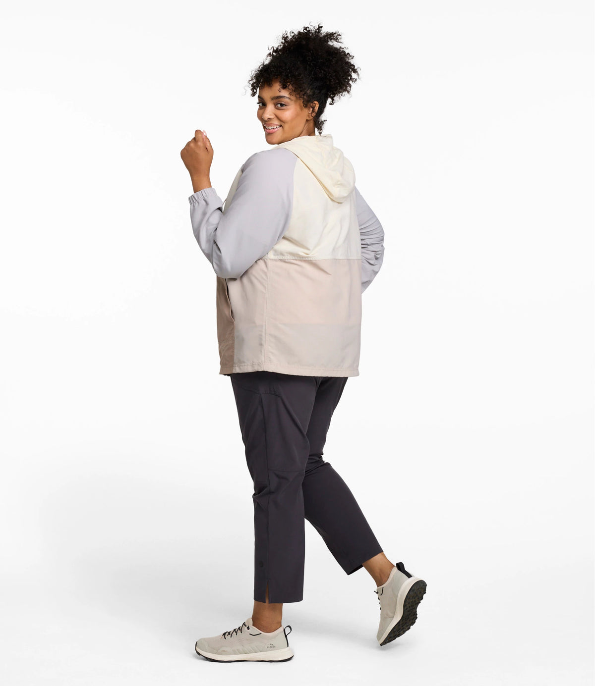 Women's Hooded Windbreaker Jacket - Green