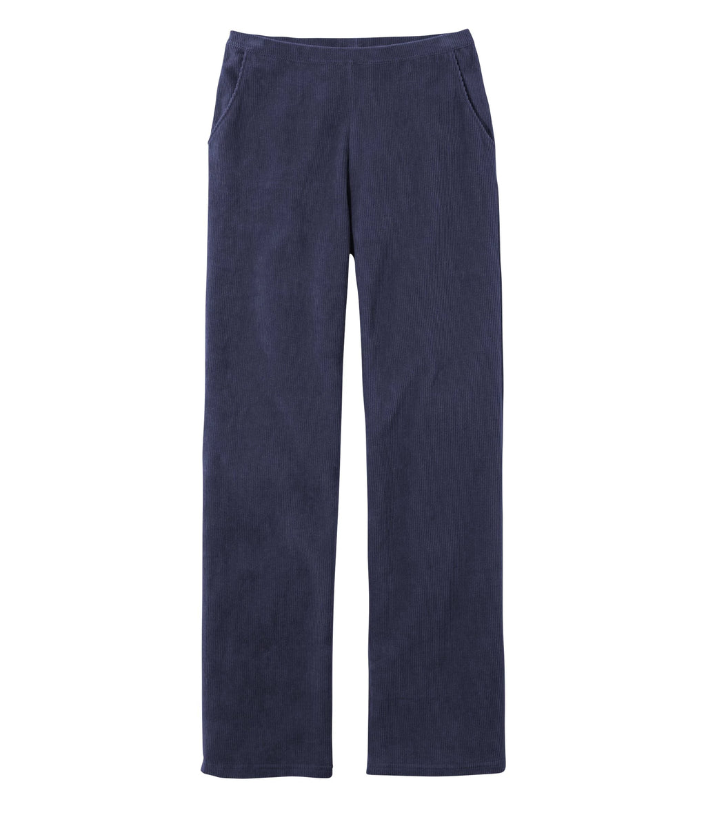 Women's Stretch Corduroy Straight-Leg Pants - Khaki