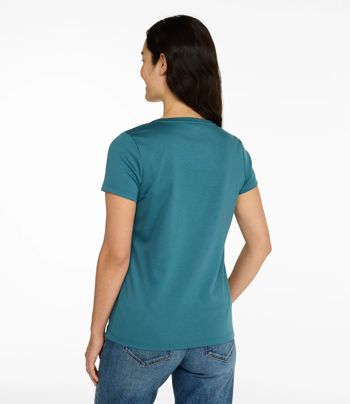 Women's Pima Cotton V-Neck T-Shirt - Black