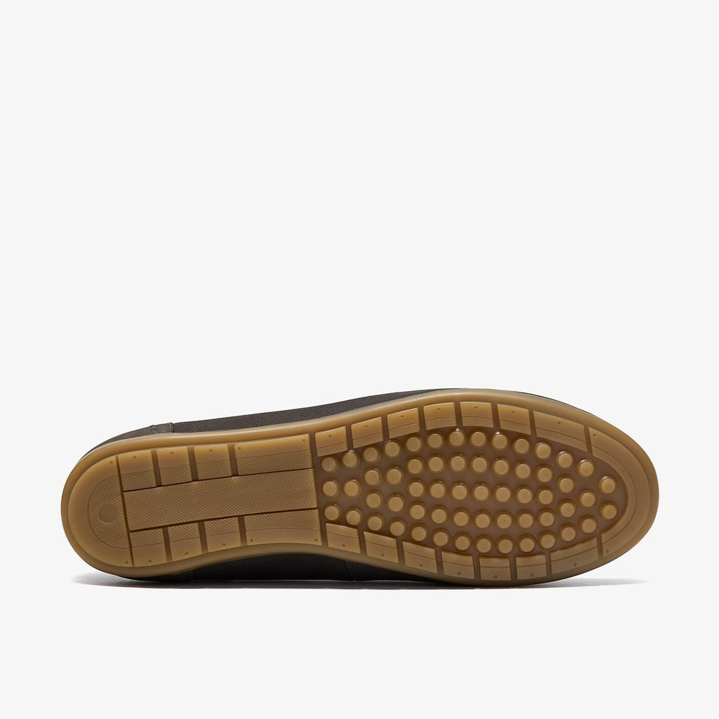 Women's Nubuck Moccasin Loafer - Dark Grey
