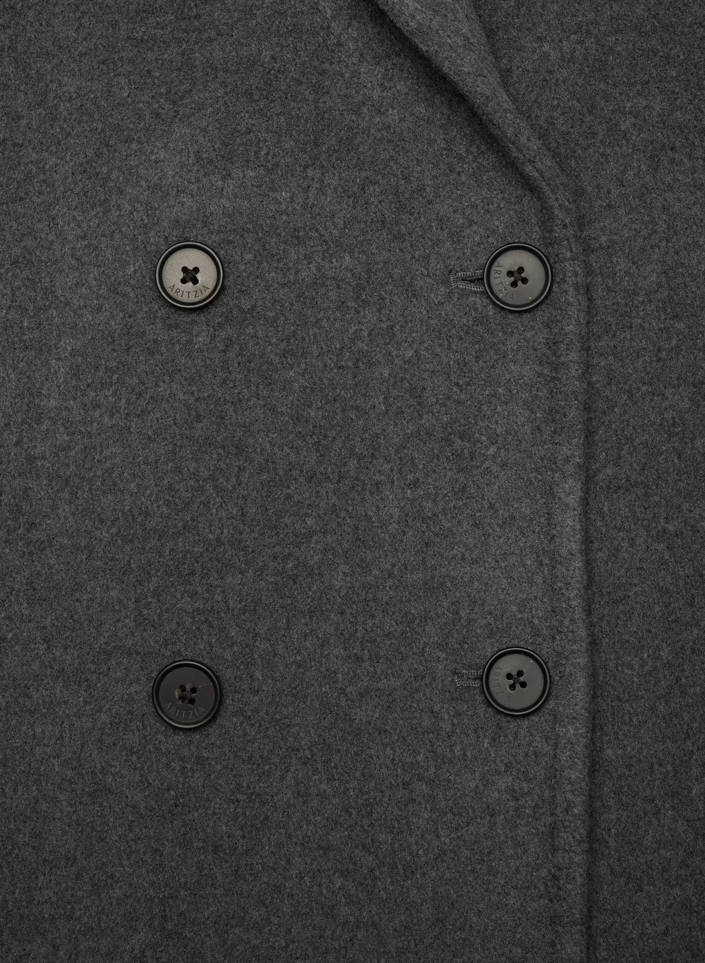 Double-Breasted Wool Cashmere Coat - Herringbone