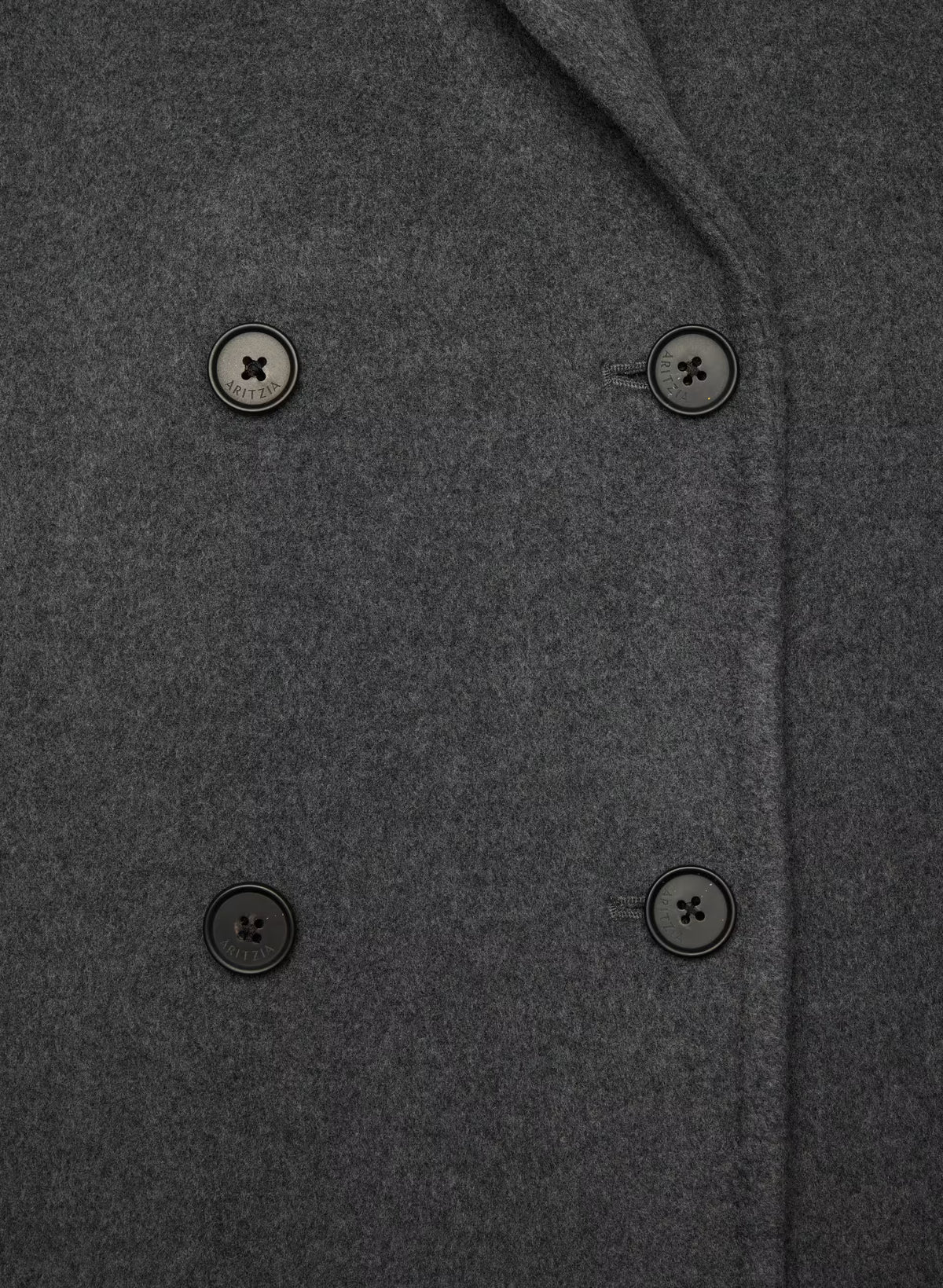 Double-Breasted Wool Cashmere Coat - Herringbone