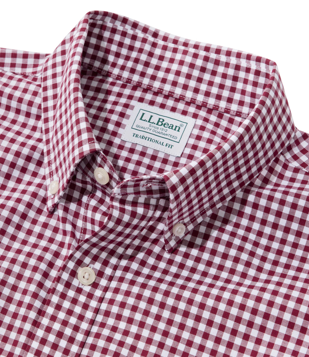 Men's Cotton Check Button-Down Shirt - Light Gold