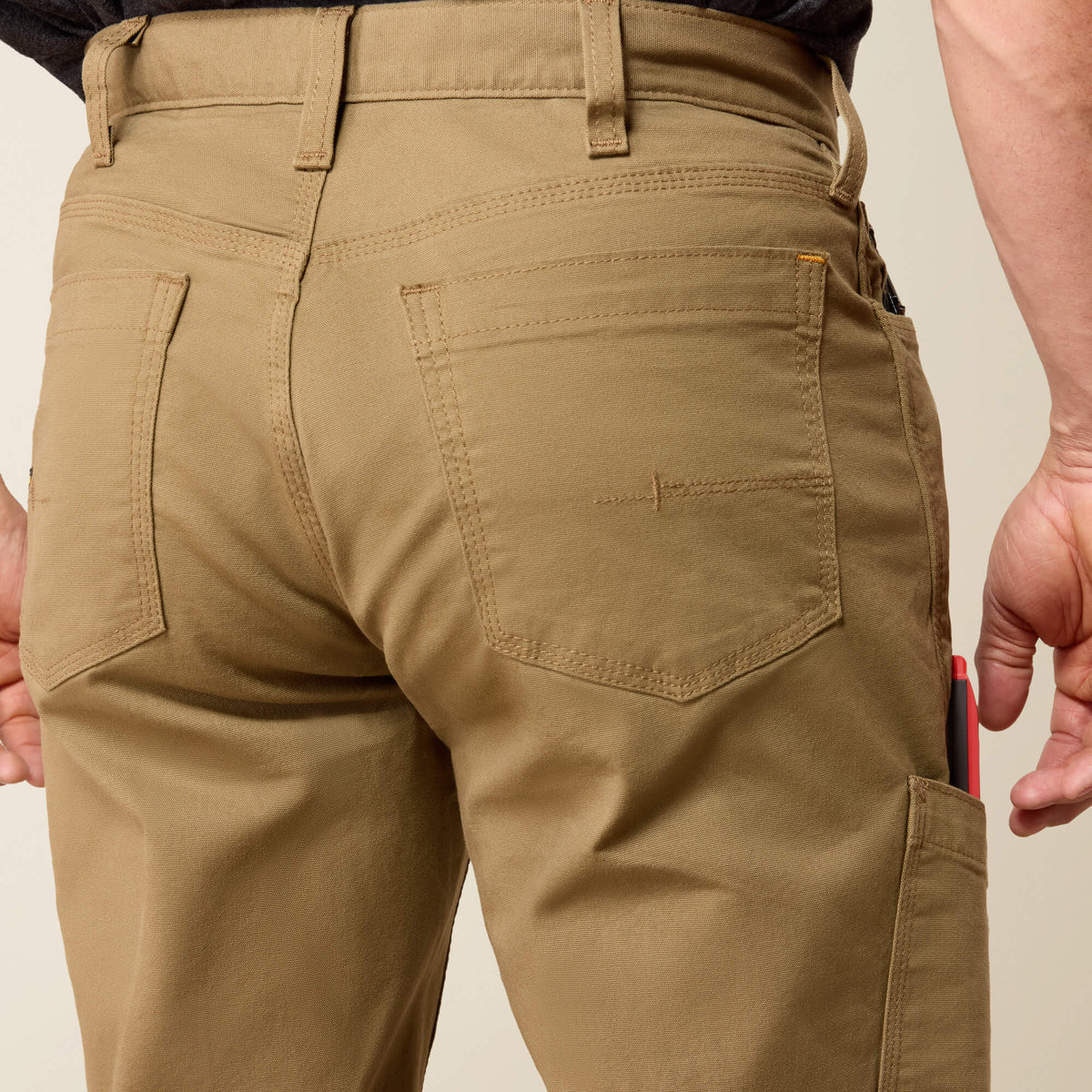 Men's Relaxed Stretch Canvas Work Pants - Khaki