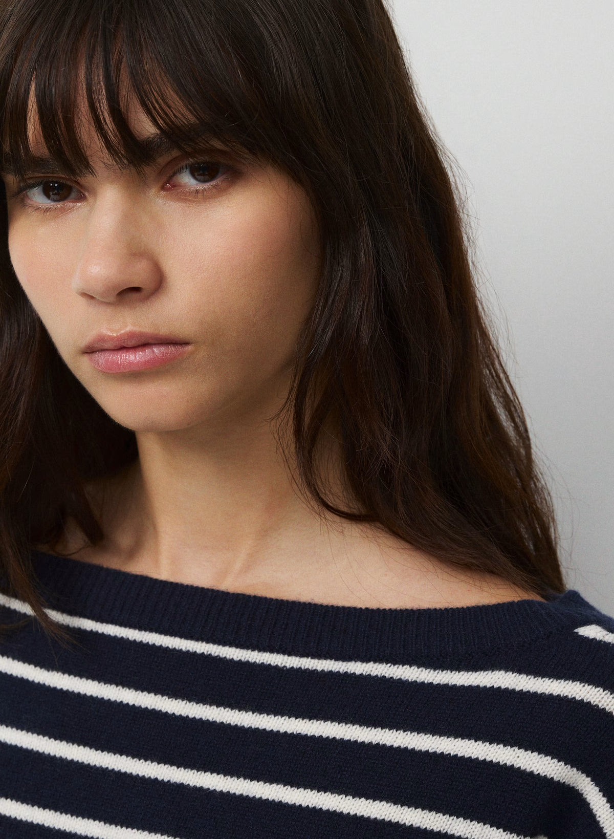 Cashmere Boatneck Sweater - Heather Gray