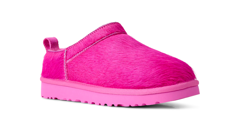 Women's Calf Hair Micro Boot - Bright Fuchsia