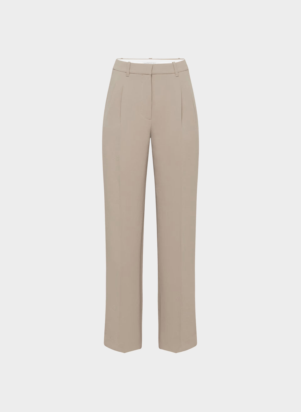 High-Rise Wide-Leg Crepe Trousers - Sand
