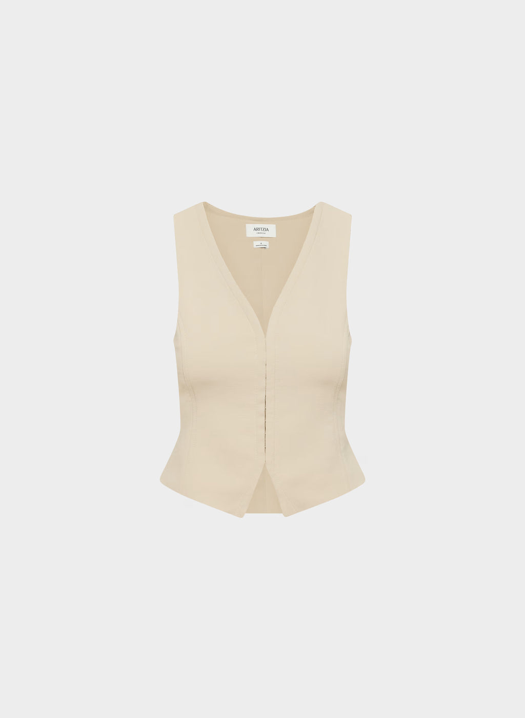 Lined Tailored Suit Vest - Olive