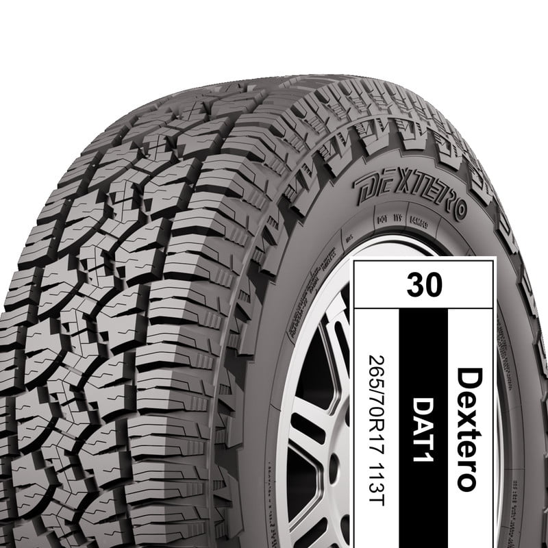 Dextero DAT1 All Terrain 265/70R17 113T All Season Tires, Fits 2007-08 Toyota Tundra Limited, SUV