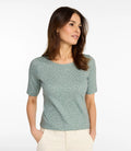 Women's Printed Elbow Sleeve Cotton Tee