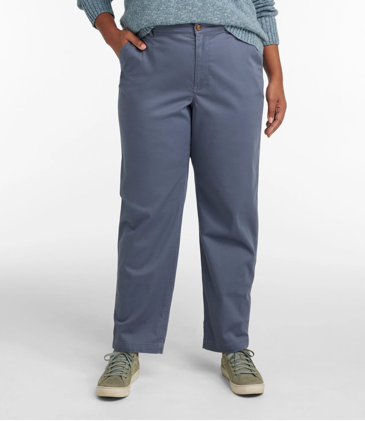 Women's Stretch Straight-Leg Chino Pants - Stone