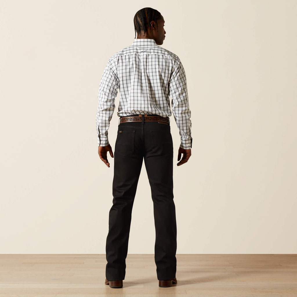 Men's Relaxed Bootcut Stretch Jeans - Black