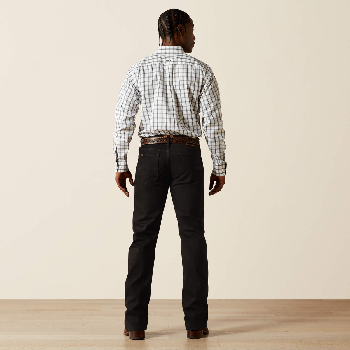 Men's Relaxed Bootcut Stretch Jeans - Black