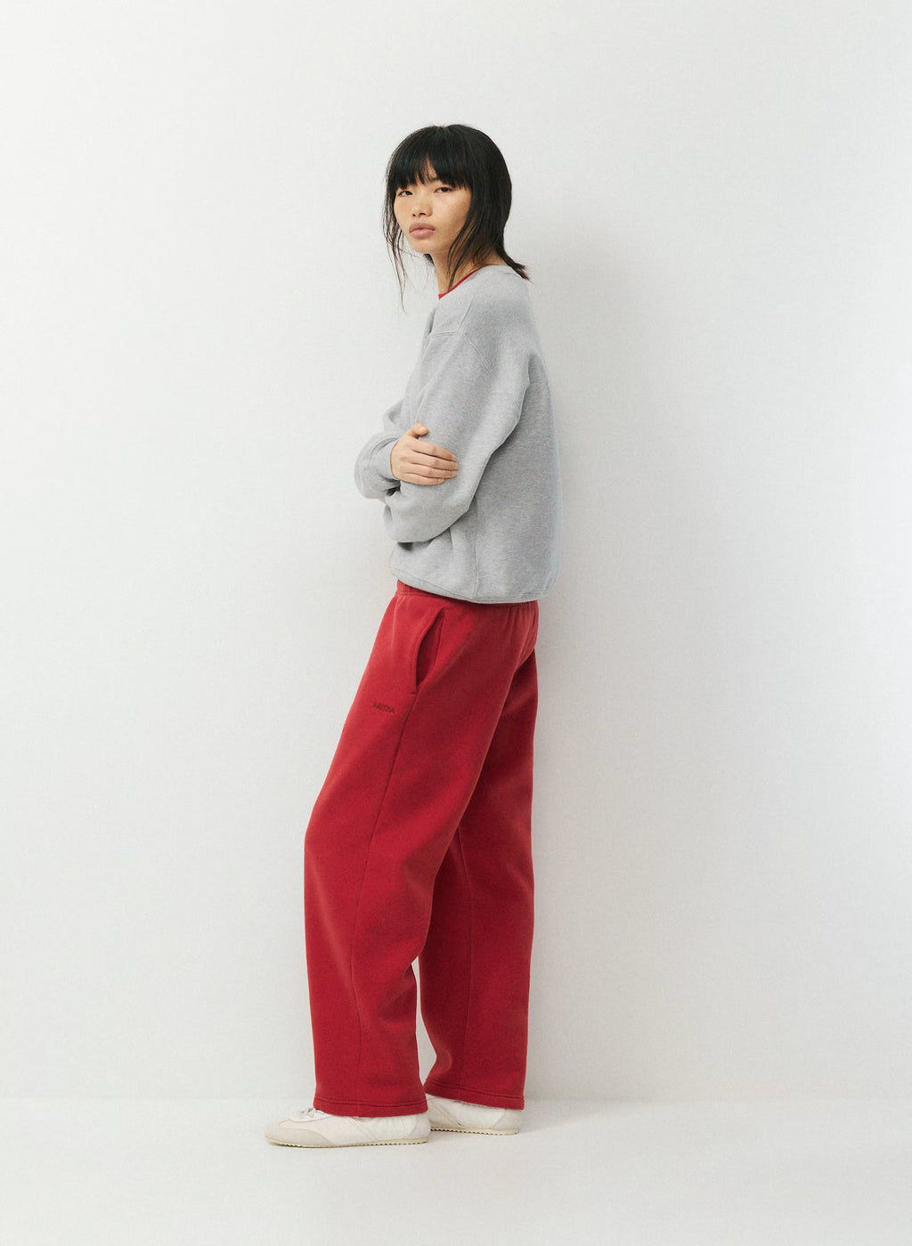 Straight-Leg Fleece Sweatpants - Yellow