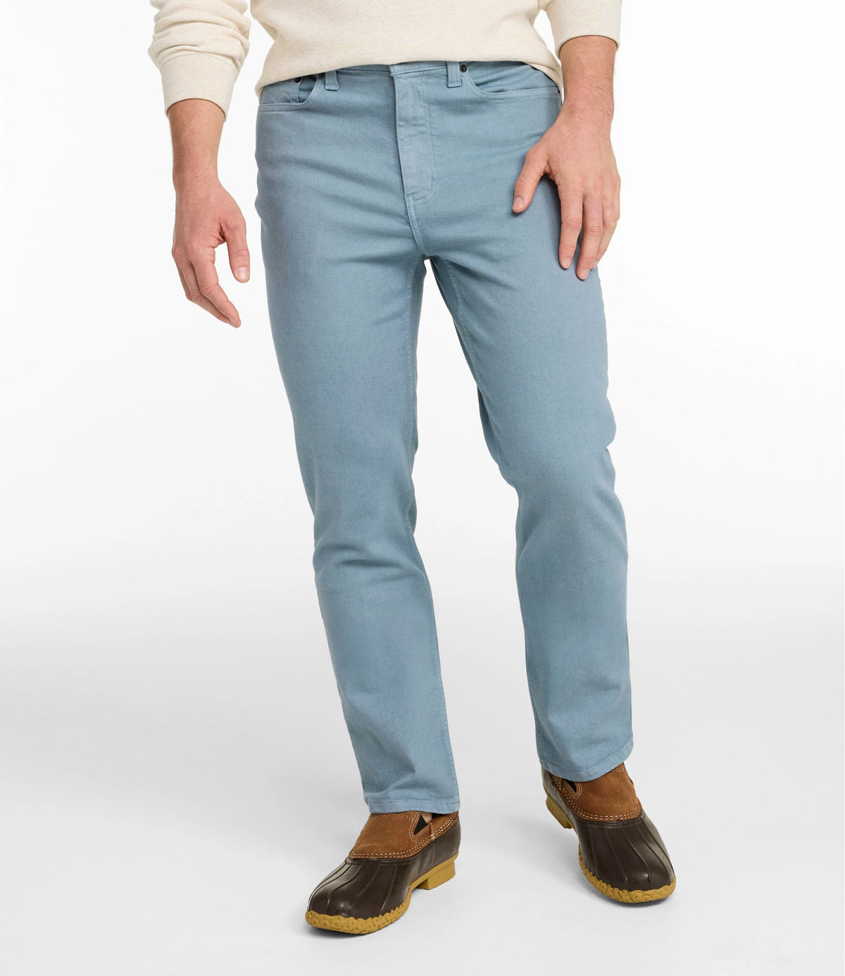 Men's Stretch Straight-Leg Jeans - Tan
