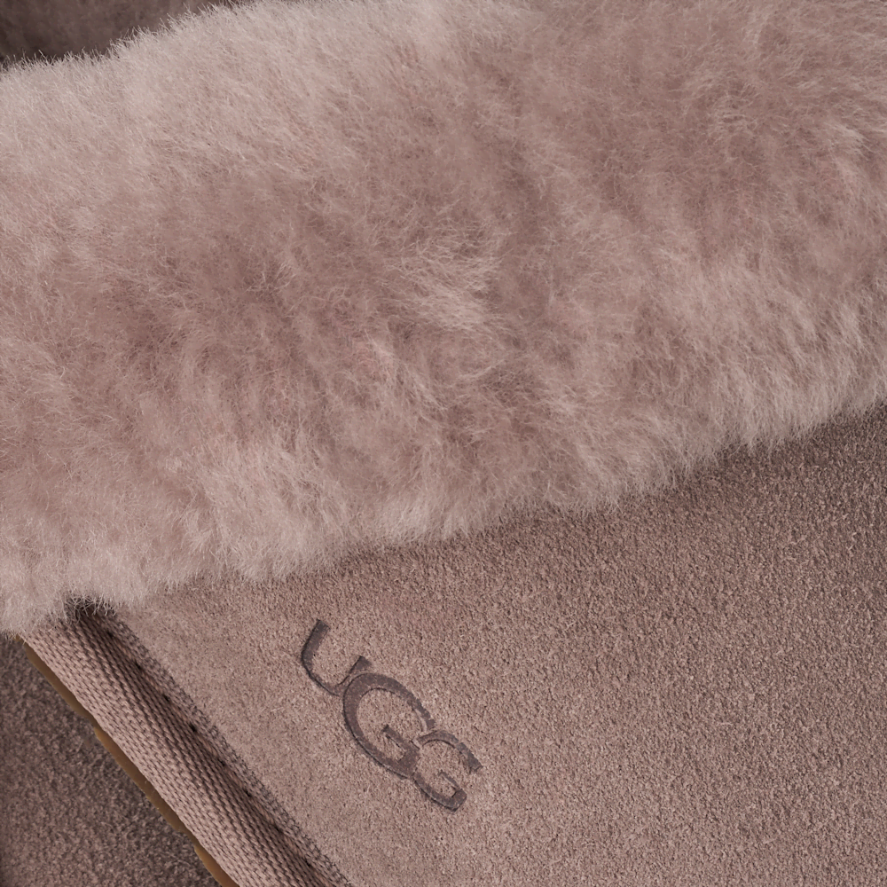 Women's Suede Sheepskin Slide Slipper - Espresso