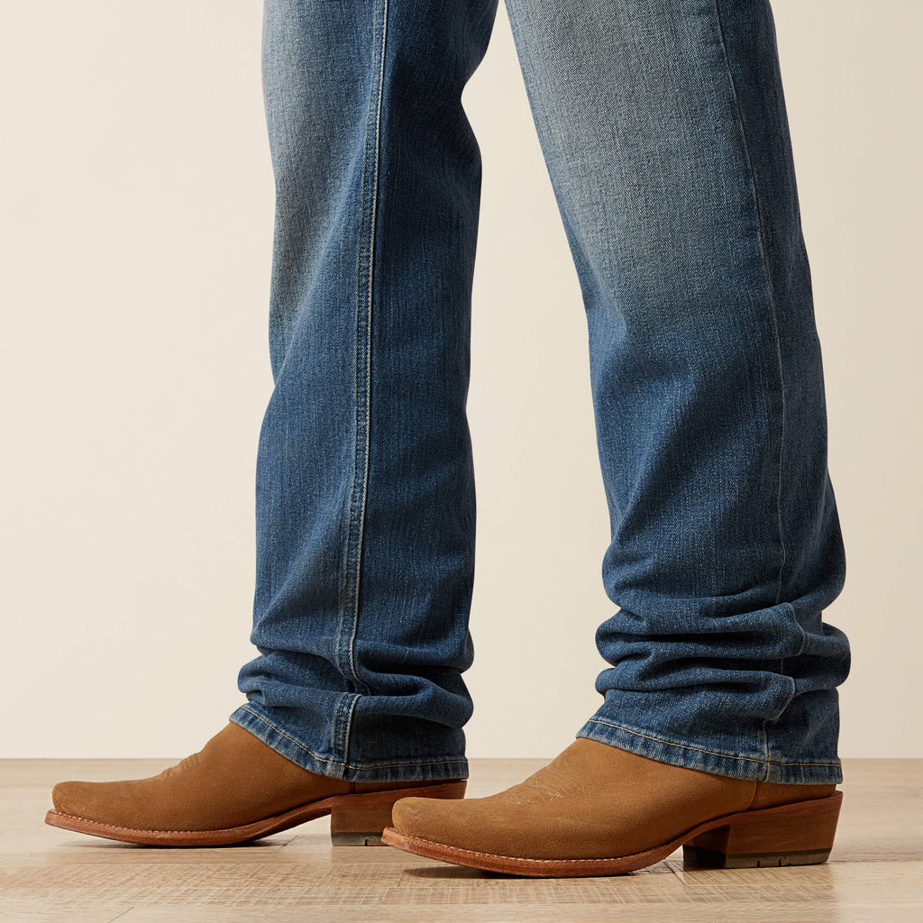 Men's Relaxed Bootcut Stretch Jeans - Blue