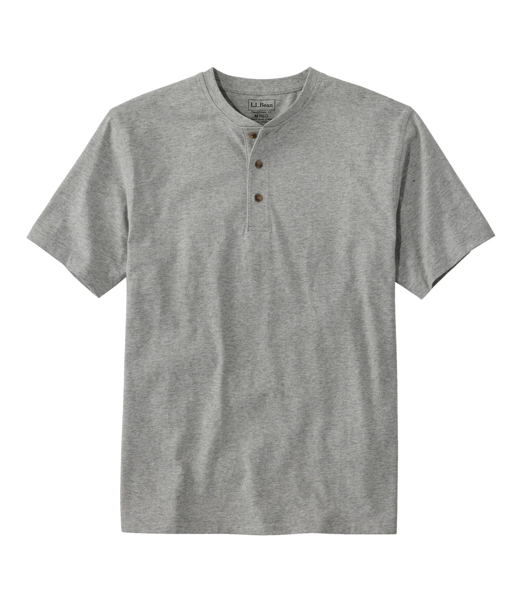Men's Cotton Henley T-Shirt - Blue