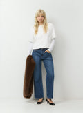 Low-Rise Baggy Jeans - Medium Indigo