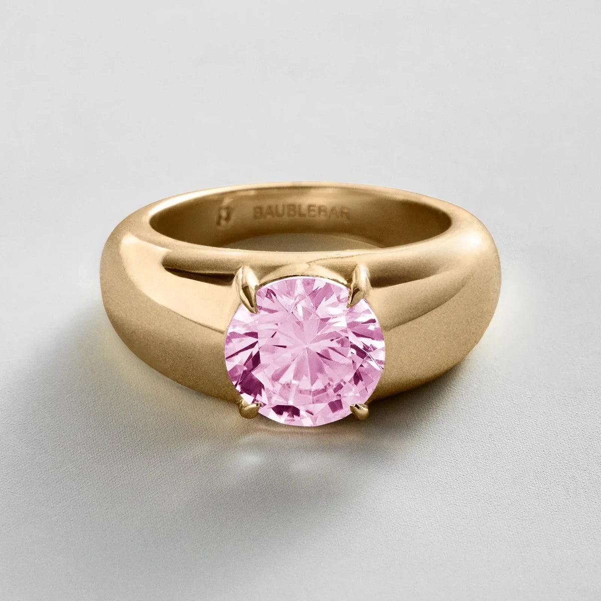 Custom Gold-Plated Birthstone Band Ring