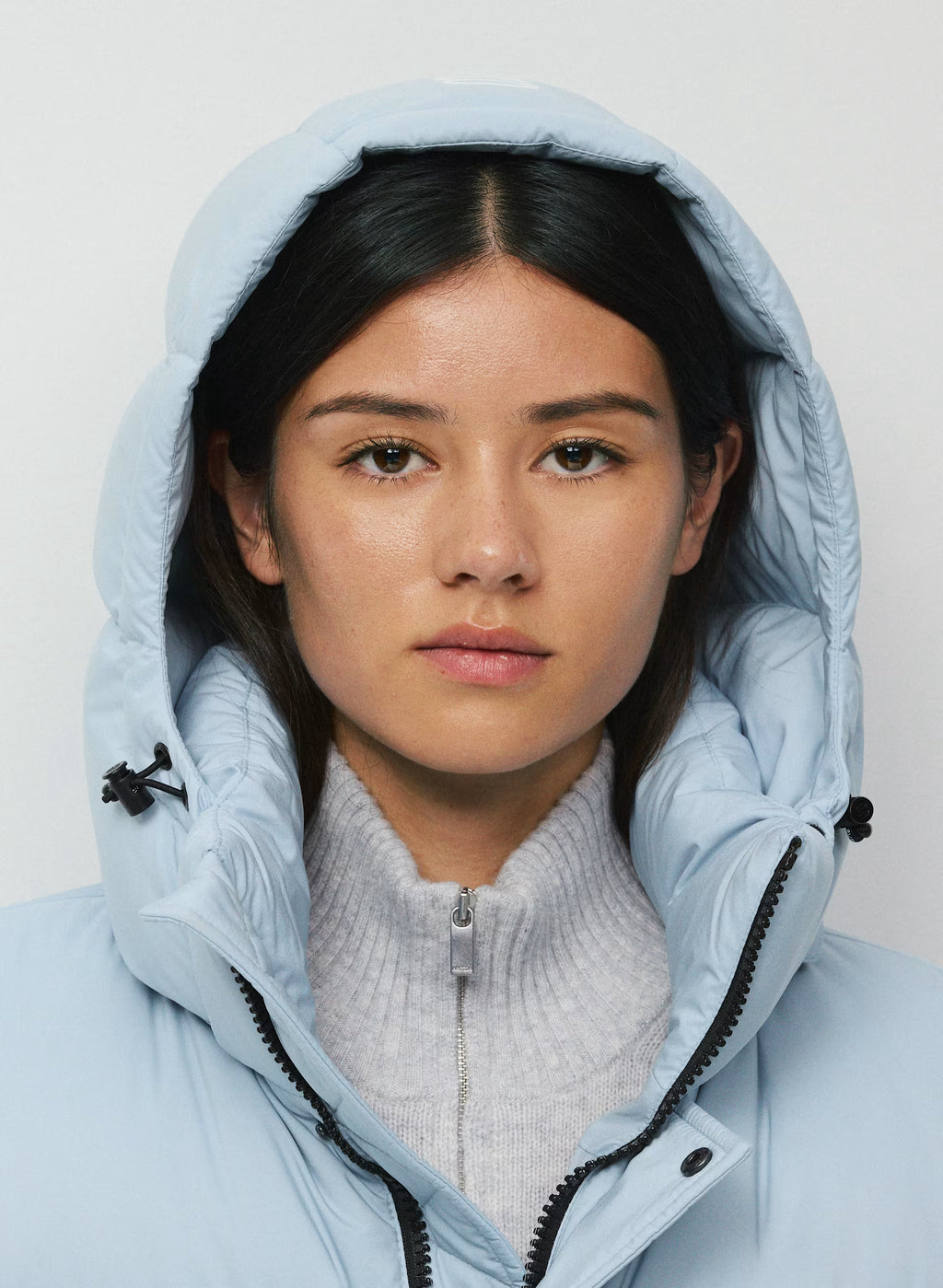 Long Down Puffer Jacket - Blue