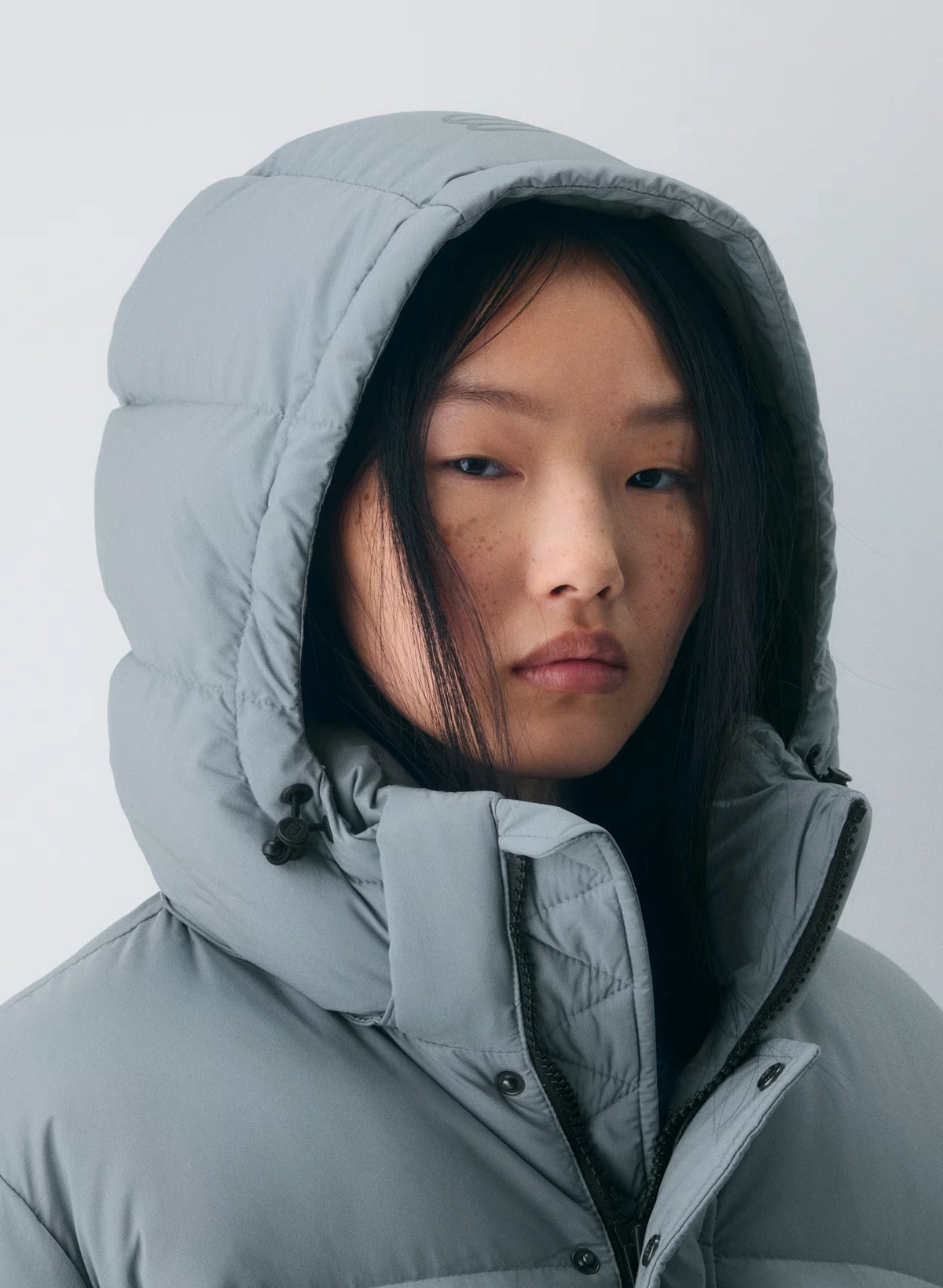 Long Down Puffer Jacket - Blue