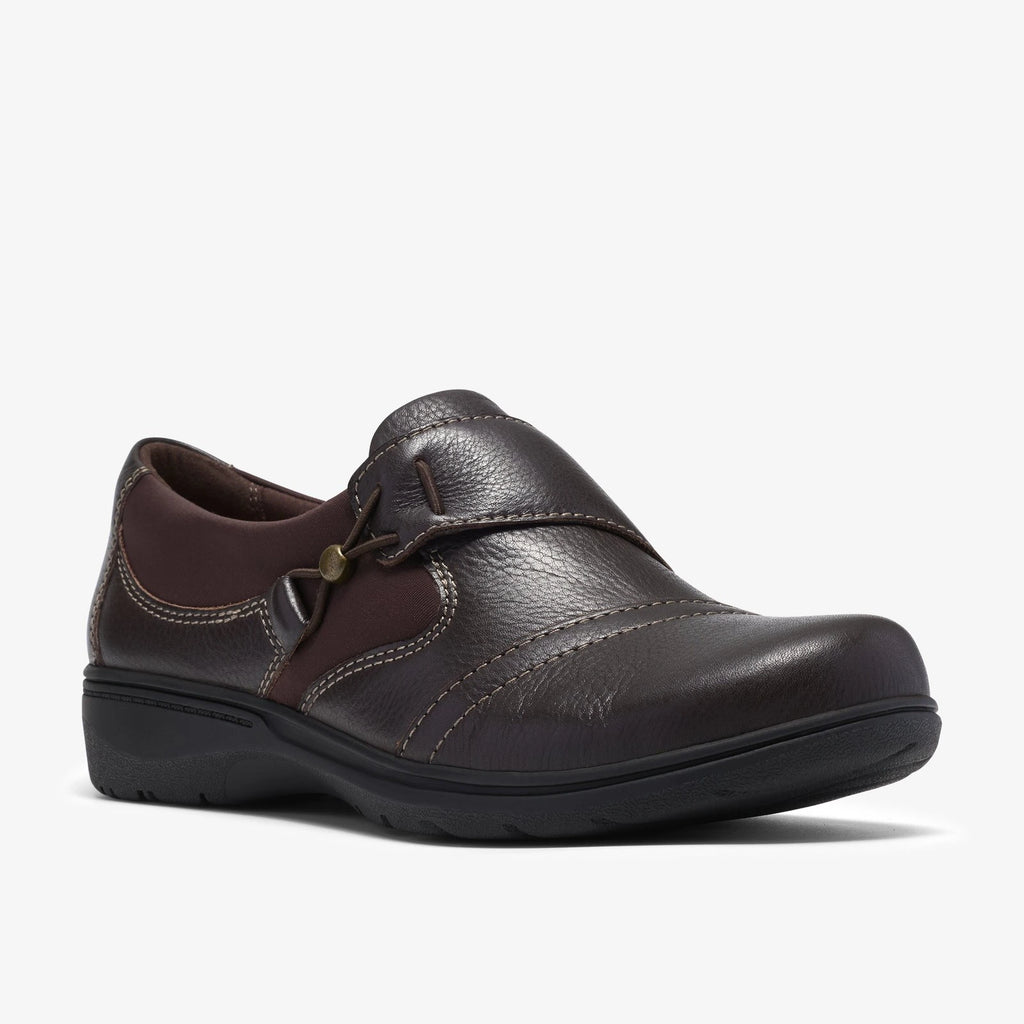 Women's Leather Slip-On Mule - Dark Brown