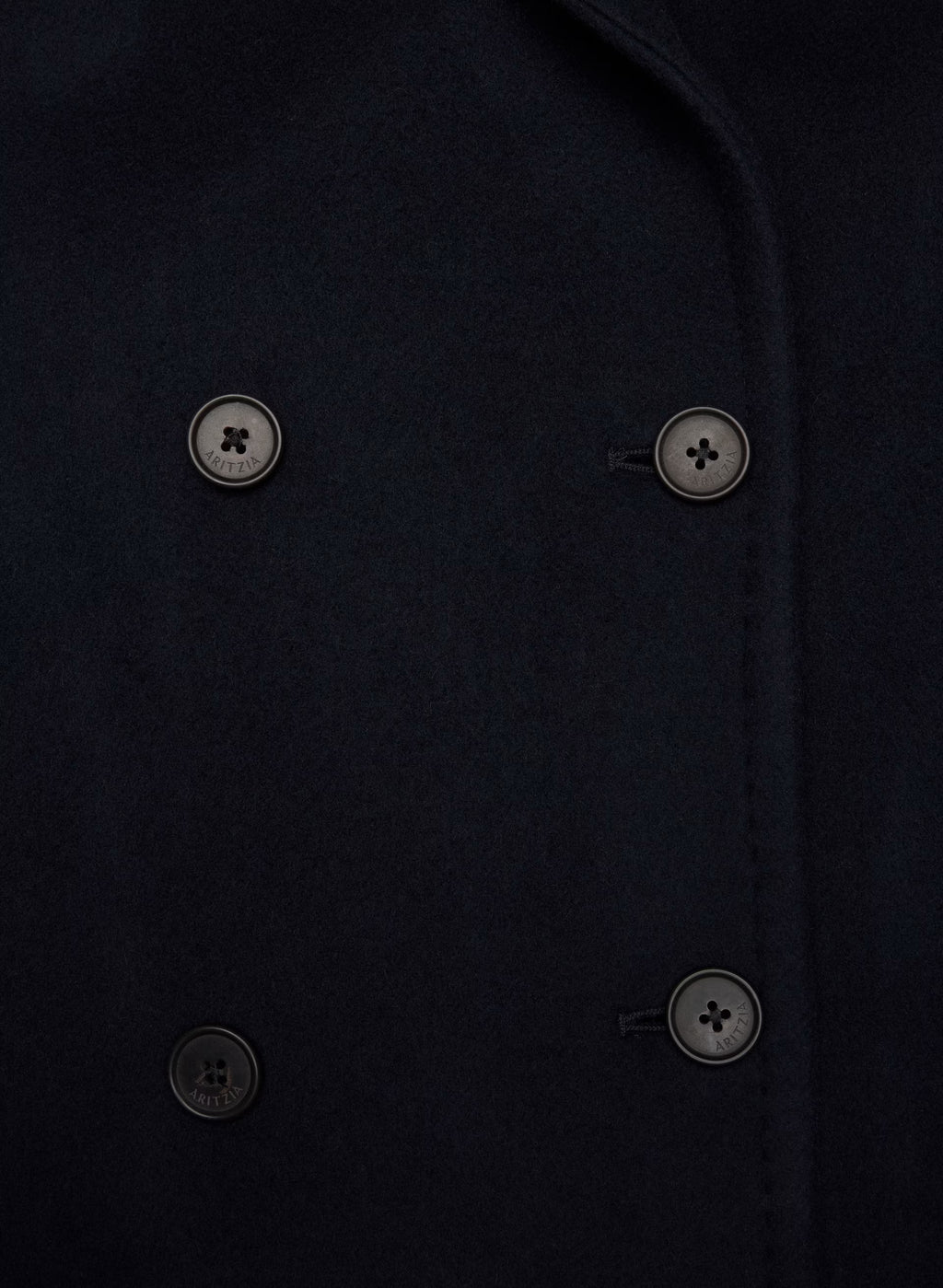 Double-Breasted Wool Cashmere Coat - Herringbone