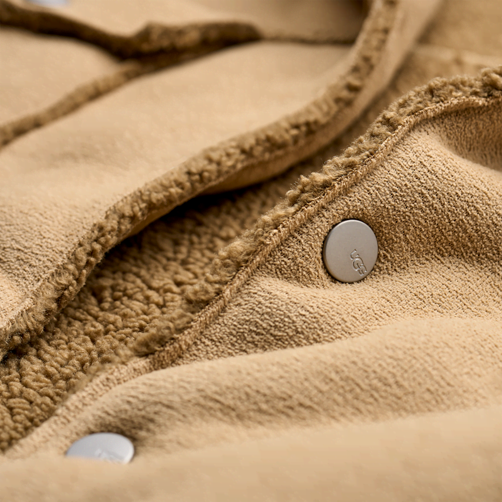 Men's Plush Fleece Trucker Jacket - Sand