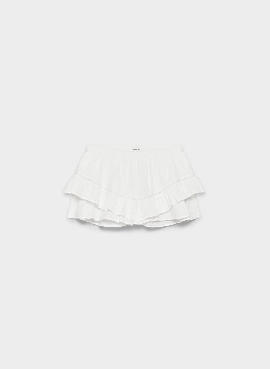 Relaxed Cotton Micro Skort - Ripple Blue
