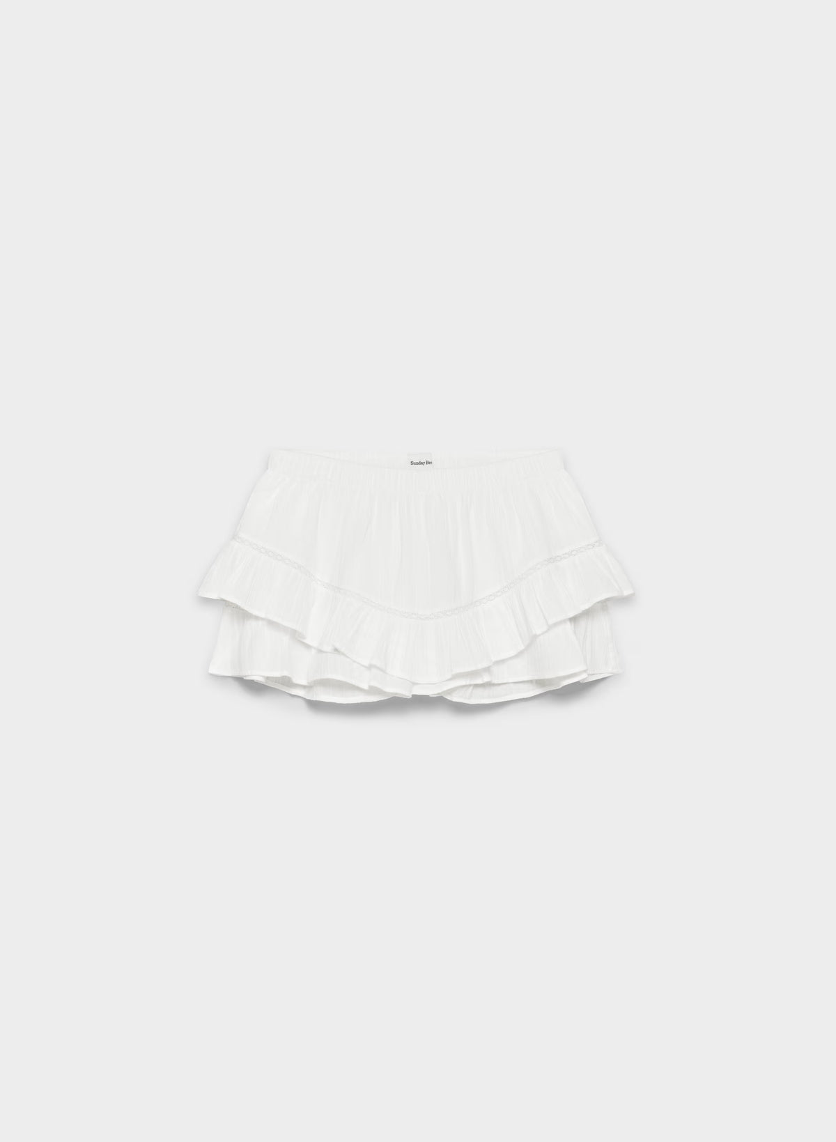 Relaxed Cotton Micro Skort - Ripple Blue