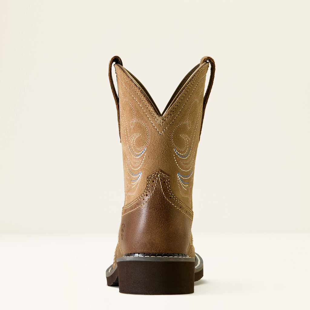 Women's Suede Western Ankle Boots - Tan