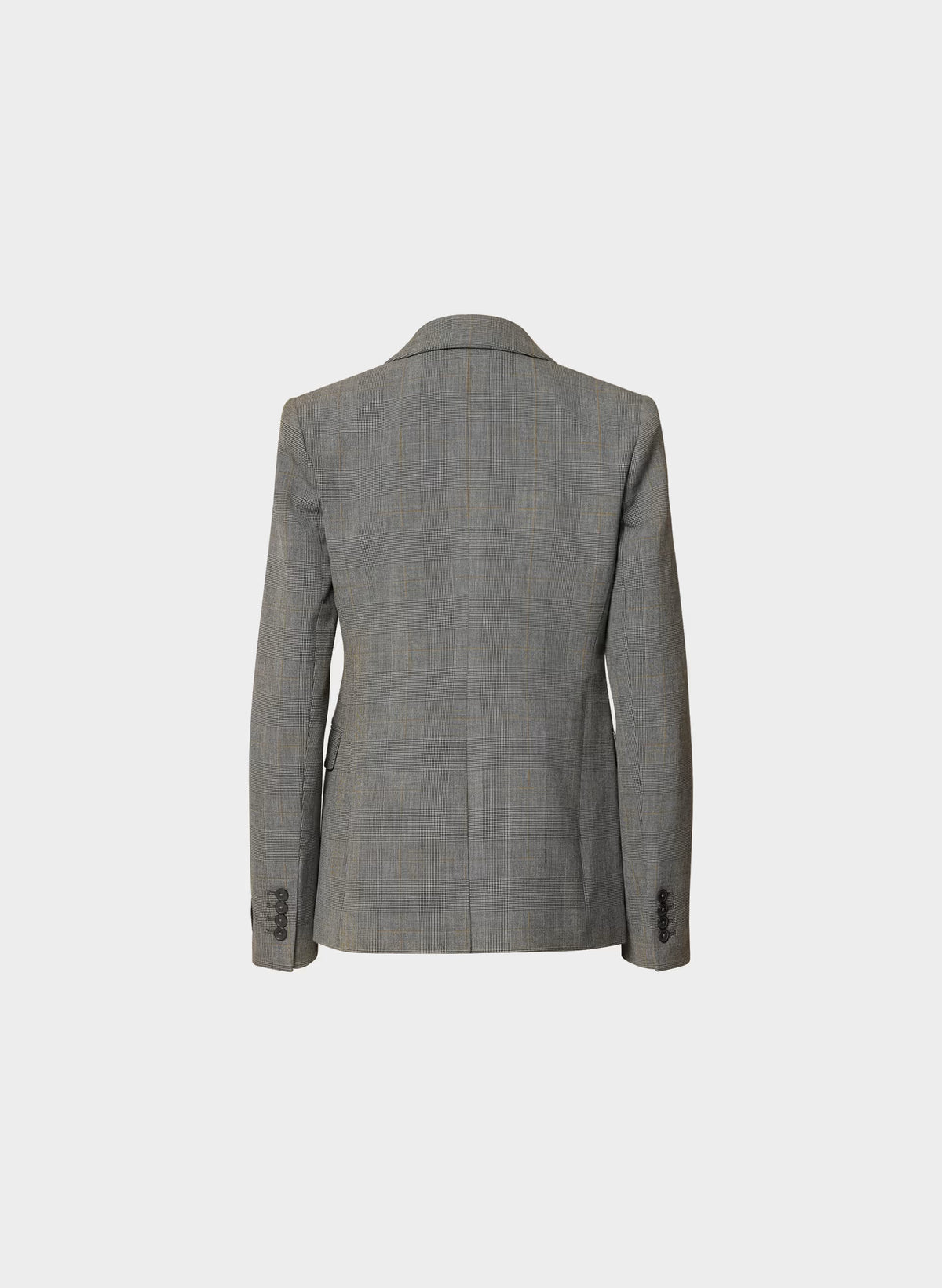 Single-Breasted Stretch Blazer - Check