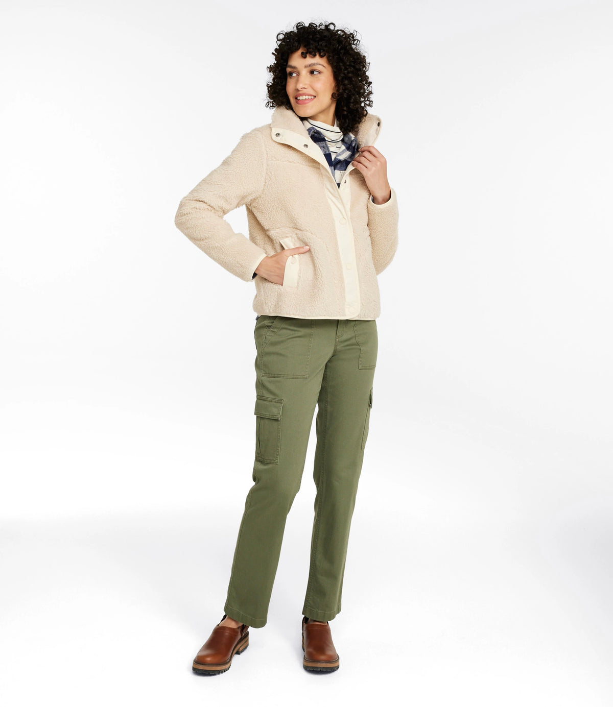 Women's Sherpa Fleece Jacket - Teal