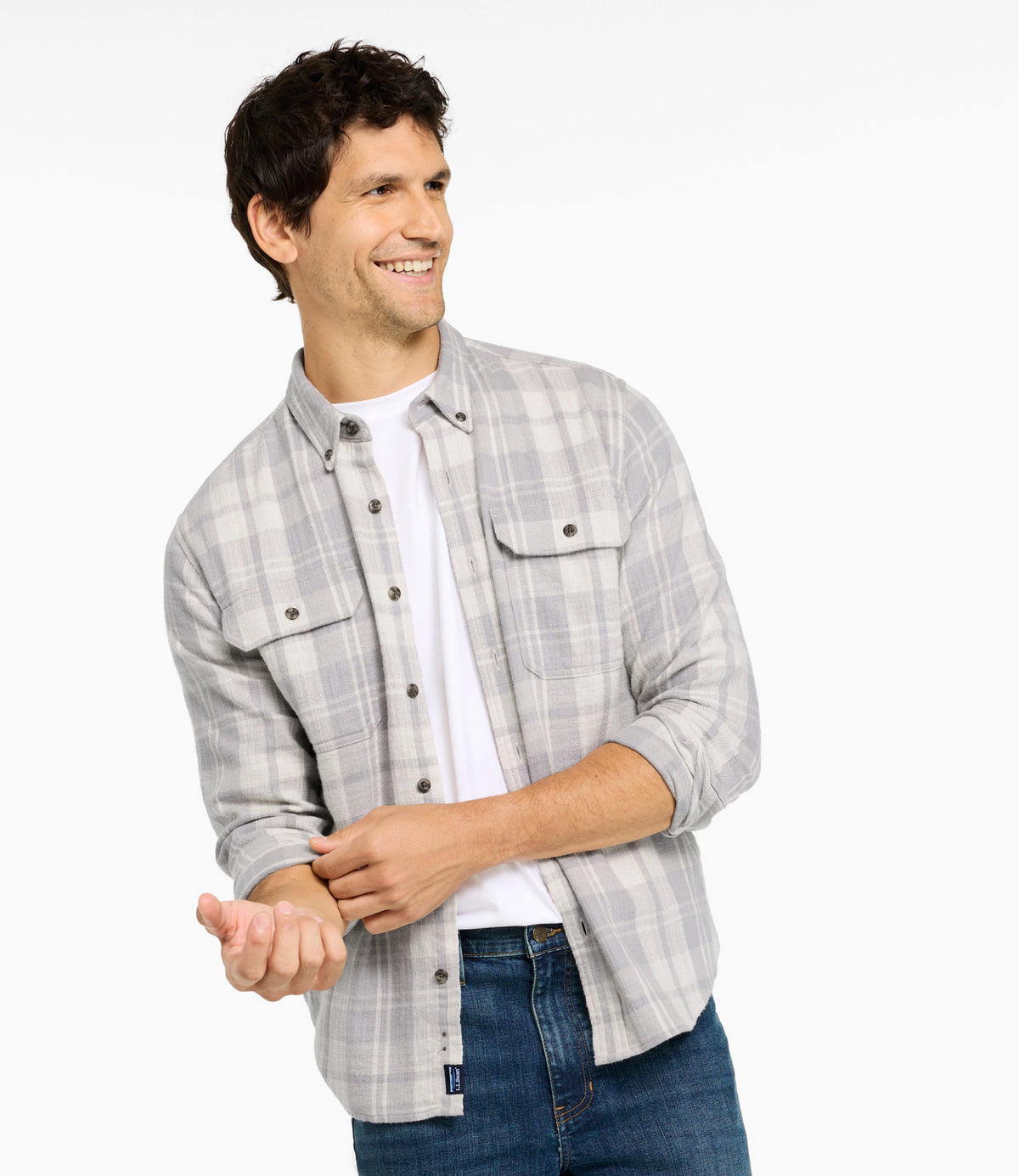 Men's Brushed Cotton Flannel Shirt - Barley