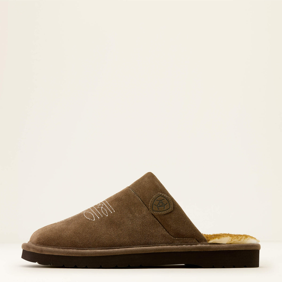 Men's Suede Square Toe Slipper - Chestnut