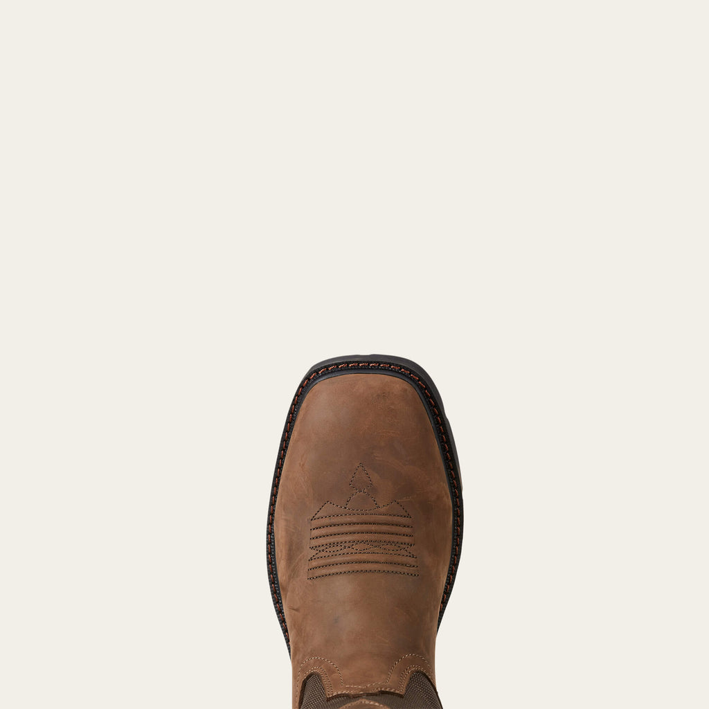 Men's Waterproof Steel Toe Work Boots - Brown