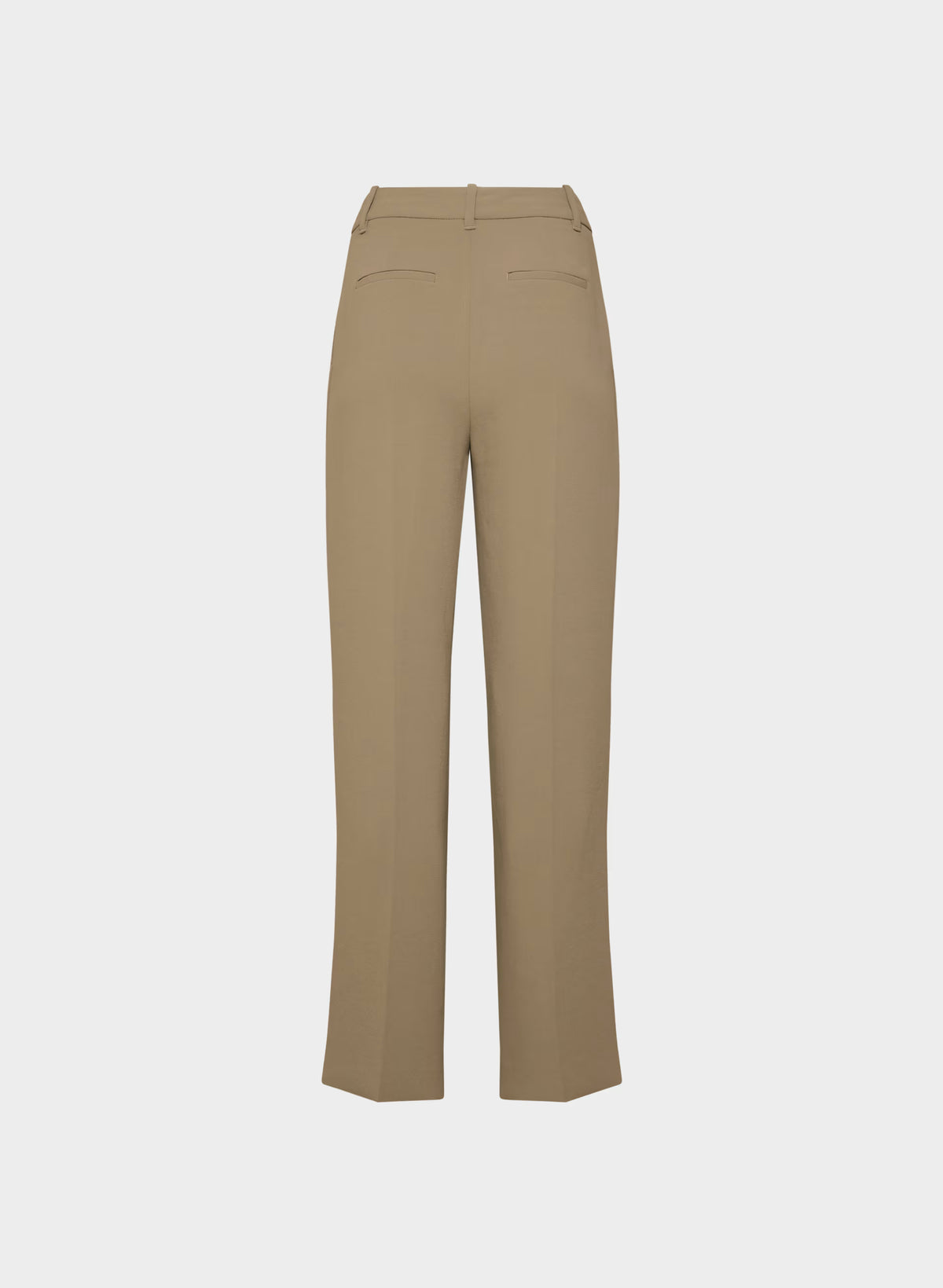 High-Rise Wide-Leg Crepe Trousers - Sand