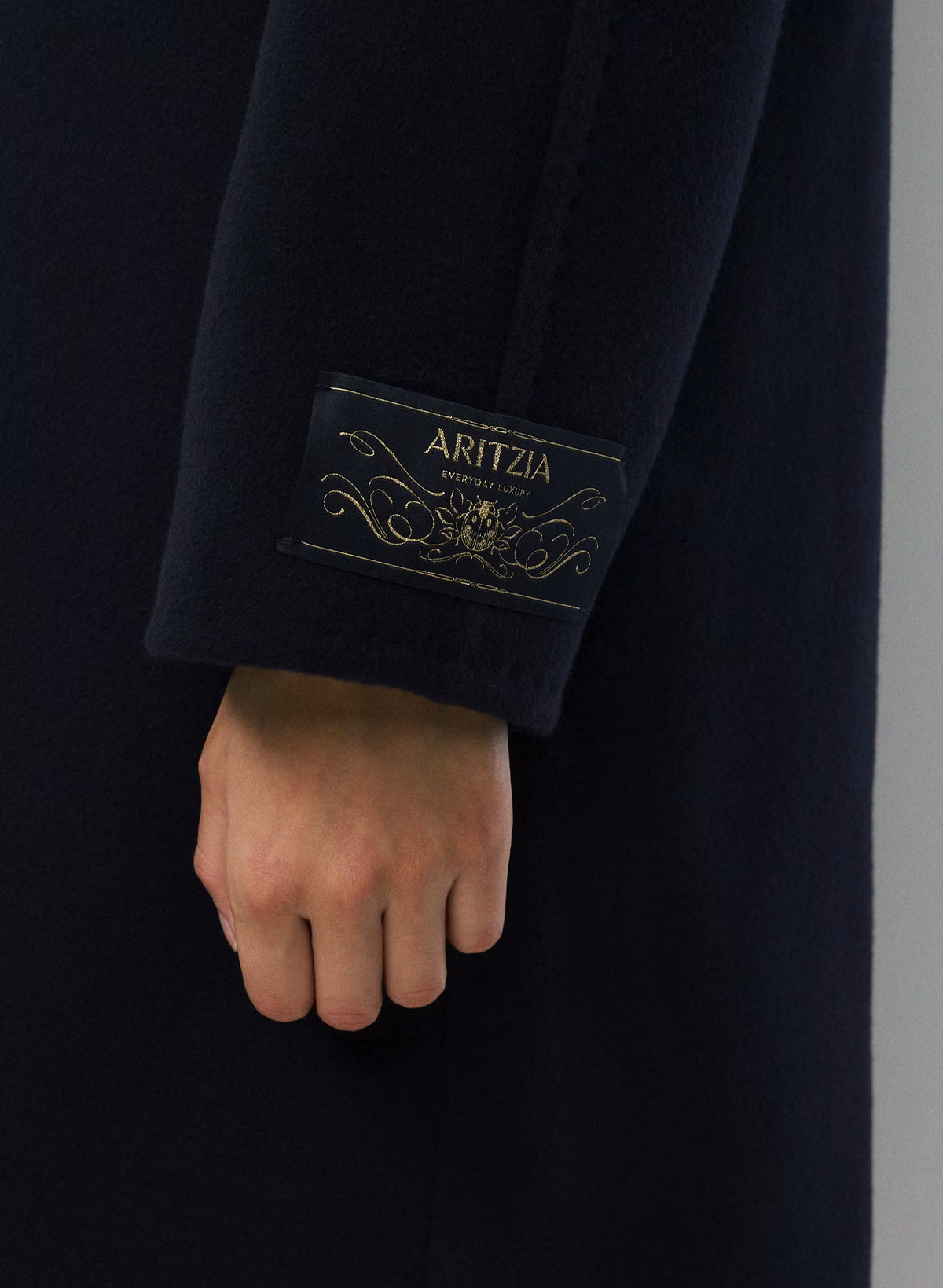 Double-Breasted Wool Cashmere Coat - Herringbone