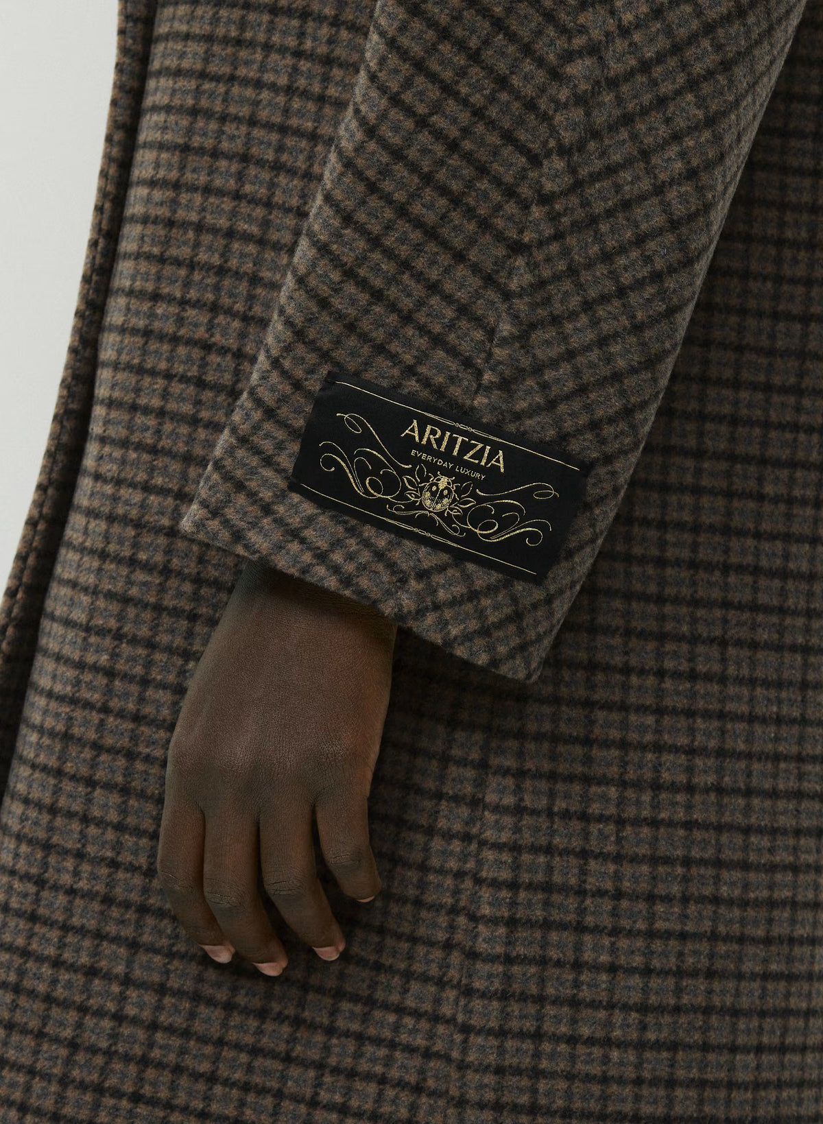 Double-Breasted Wool Cashmere Coat - Herringbone
