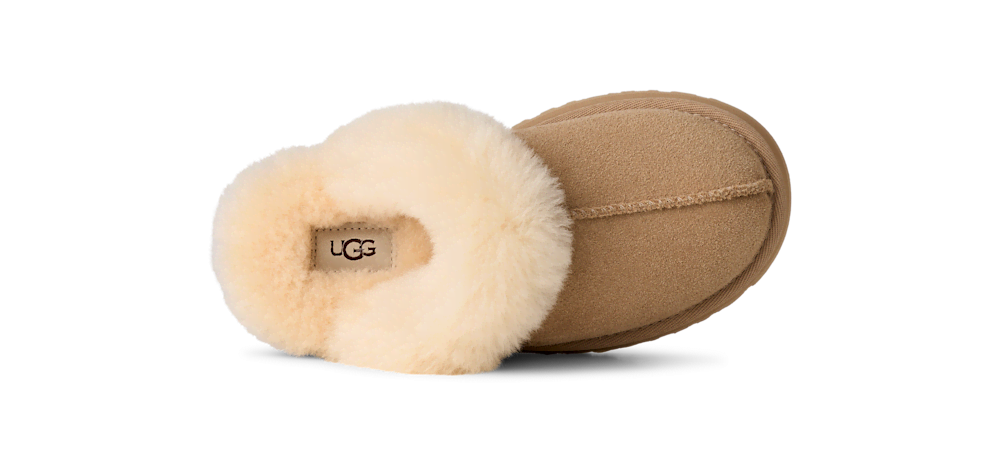 Kids' Suede Platform Slippers - Sand