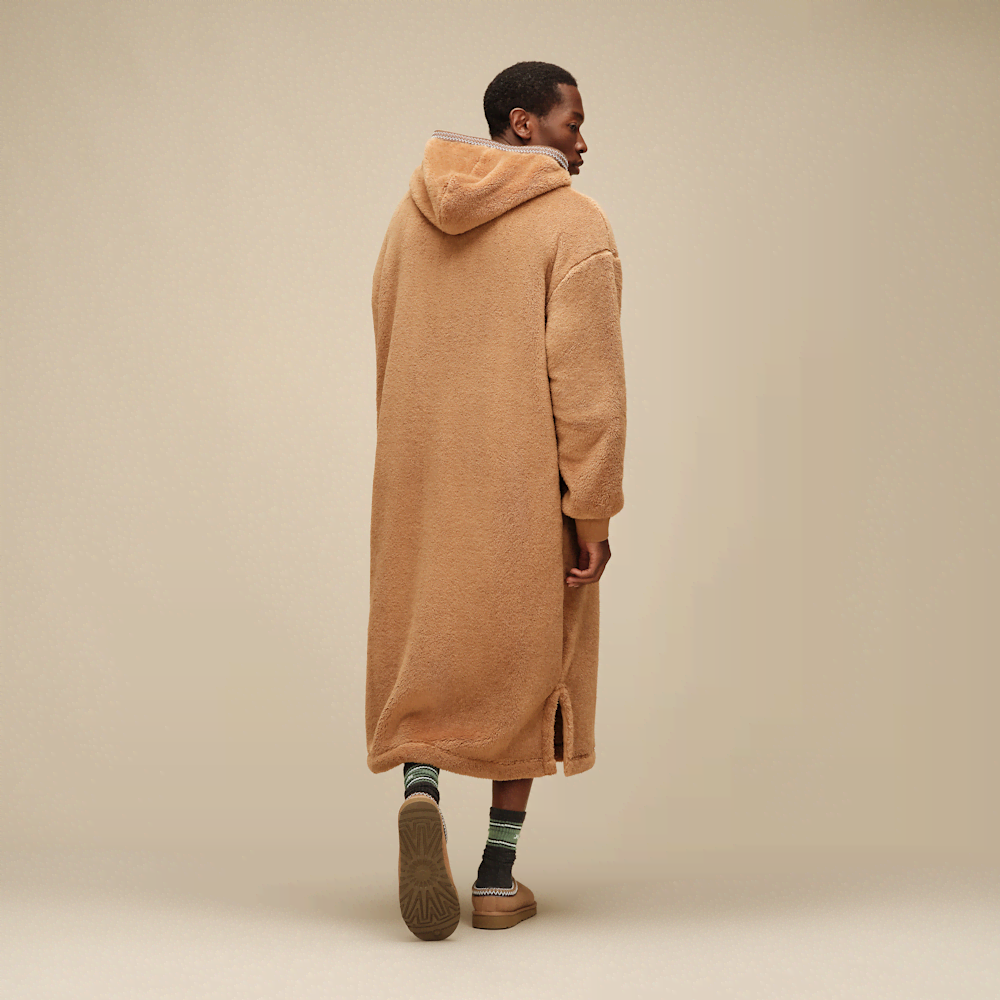 Oversized Recycled Fleece Hoodie - Black