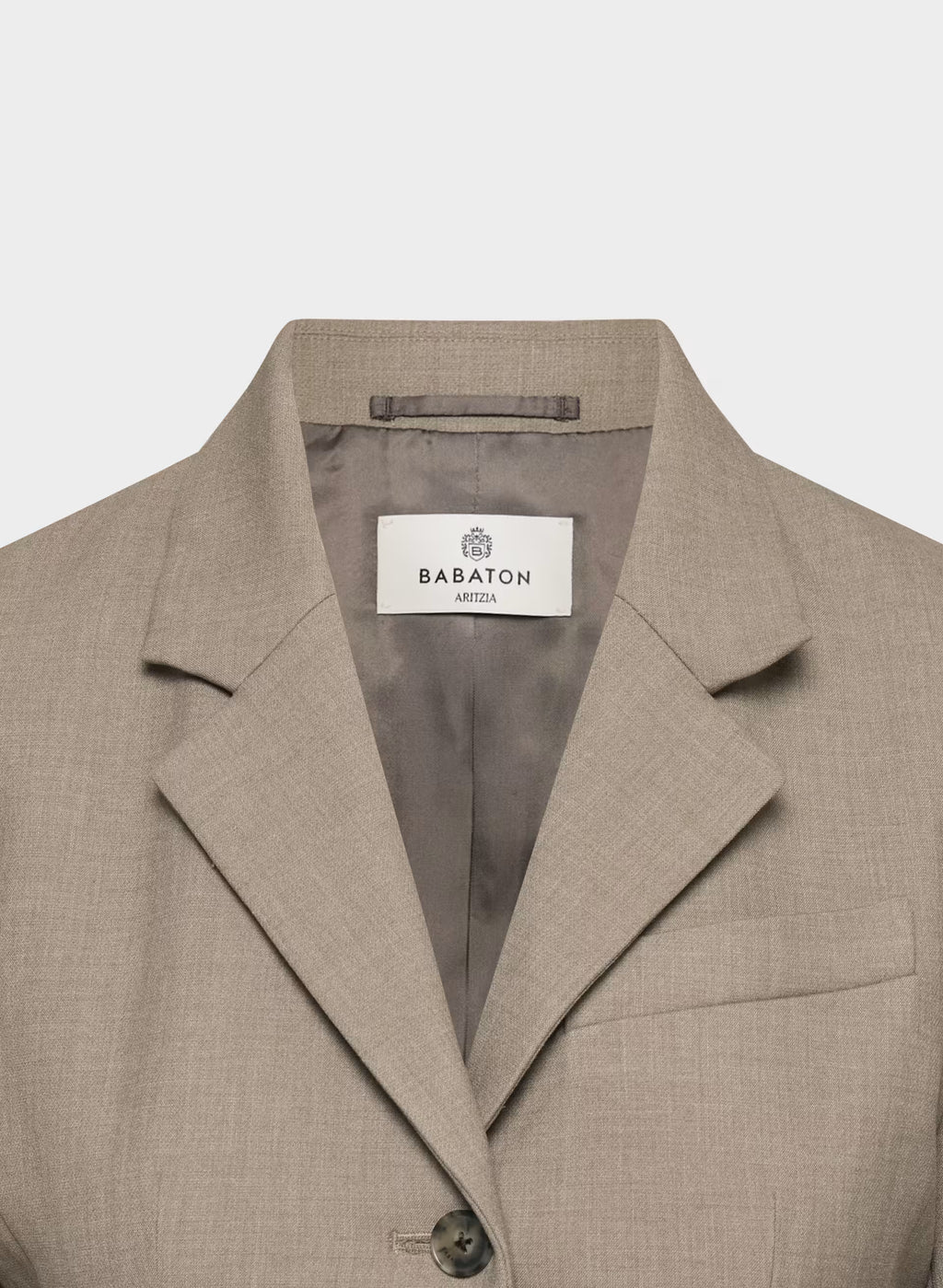 Single-Breasted Stretch Blazer - Brown Check