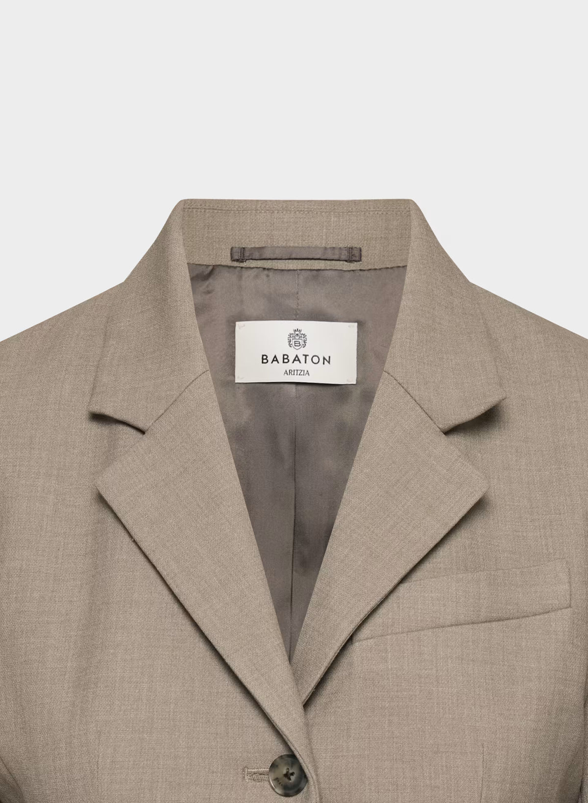 Single-Breasted Stretch Blazer - Brown Check
