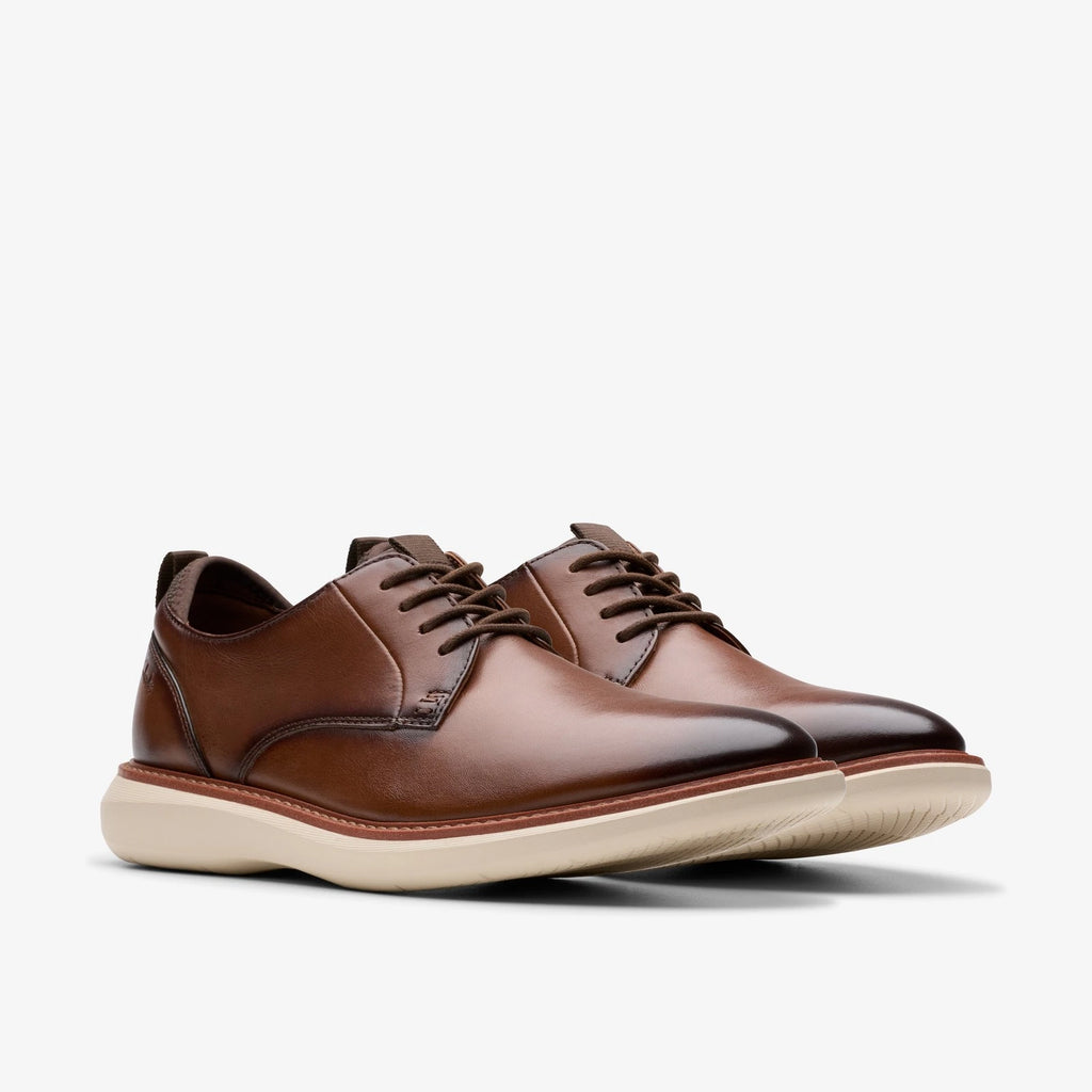Burnished Leather Oxford - Dark Tan
