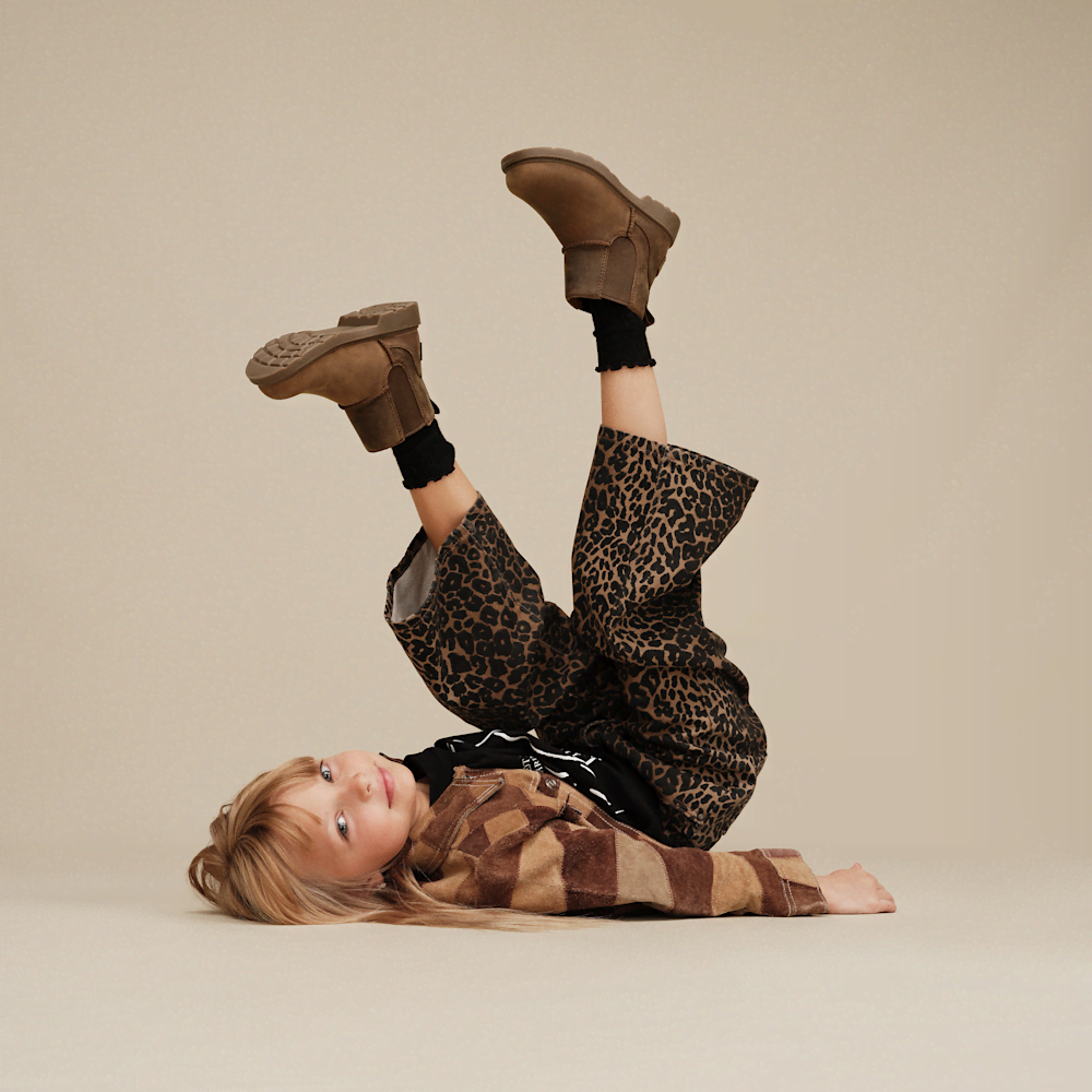 Kids' Waterproof Leather Chelsea Boots - Walnut