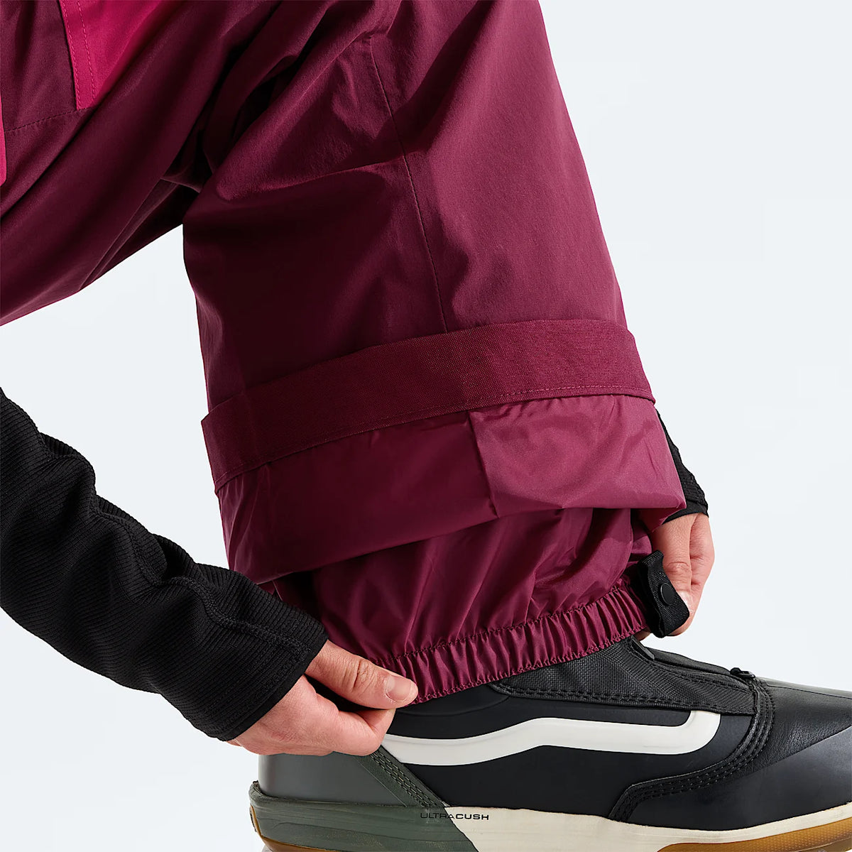 Women's Snow Bib Pants - Burgundy