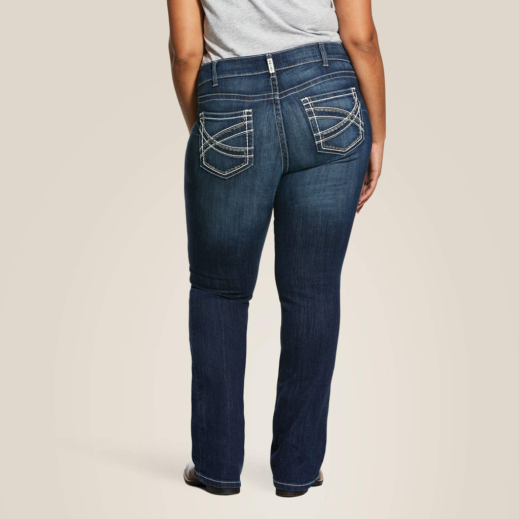 Women's Mid-Rise Stretch Boot Cut Jeans - Blue