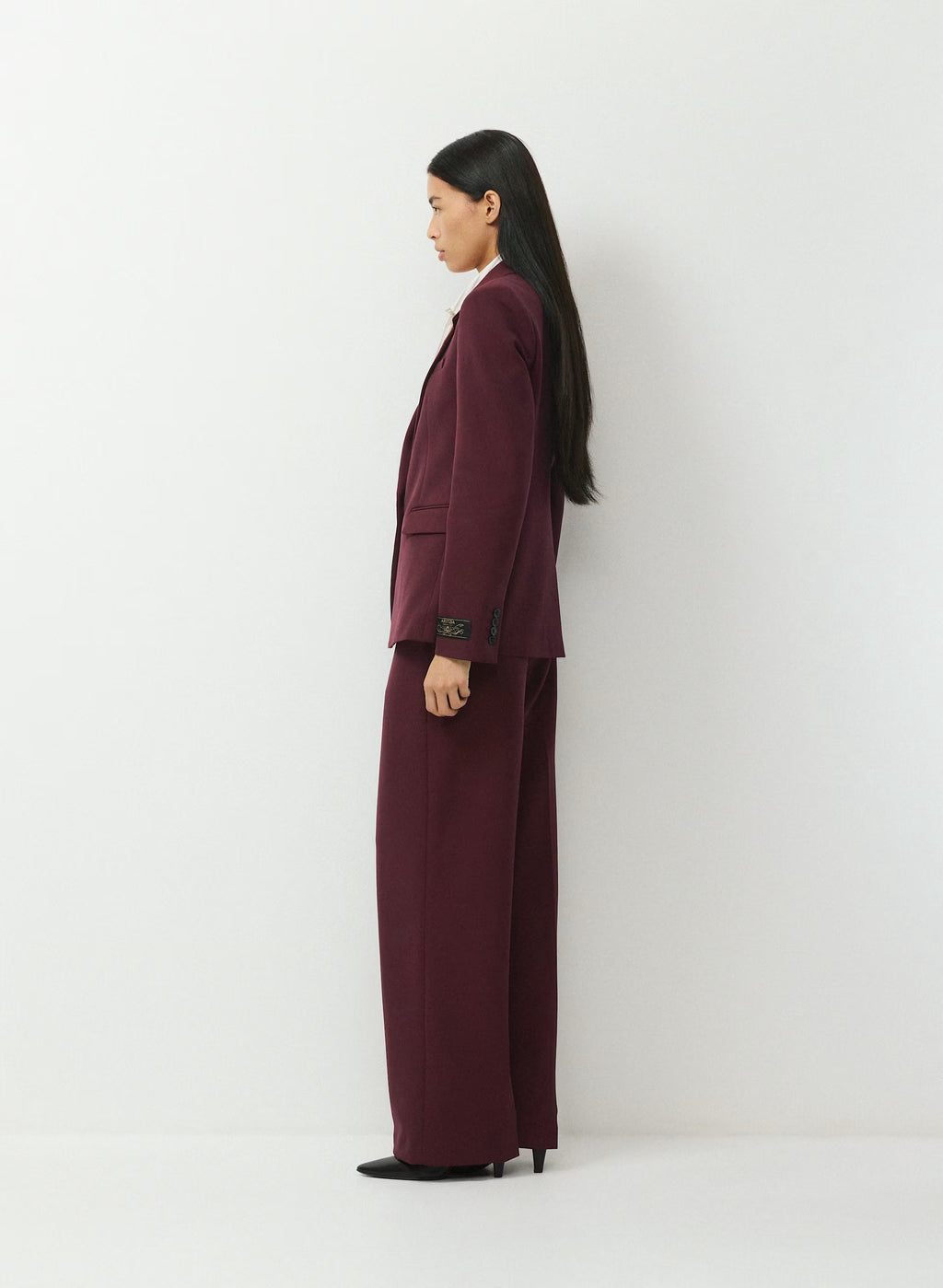 Single-Breasted Stretch Blazer - Check