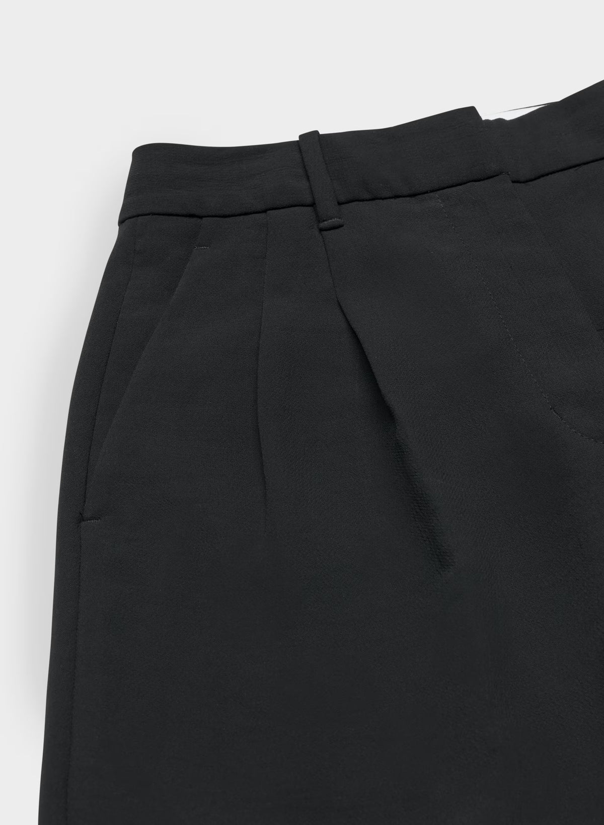 High-Rise Wide-Leg Crepe Trousers - Sand